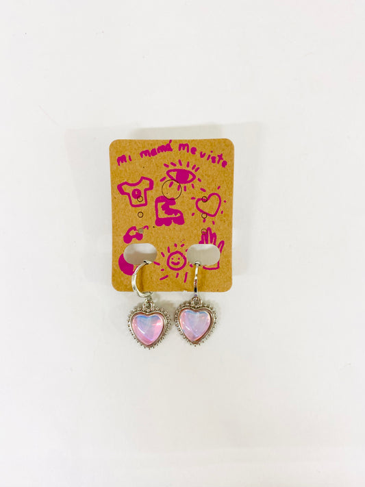 Aretes Corazón Tornasol