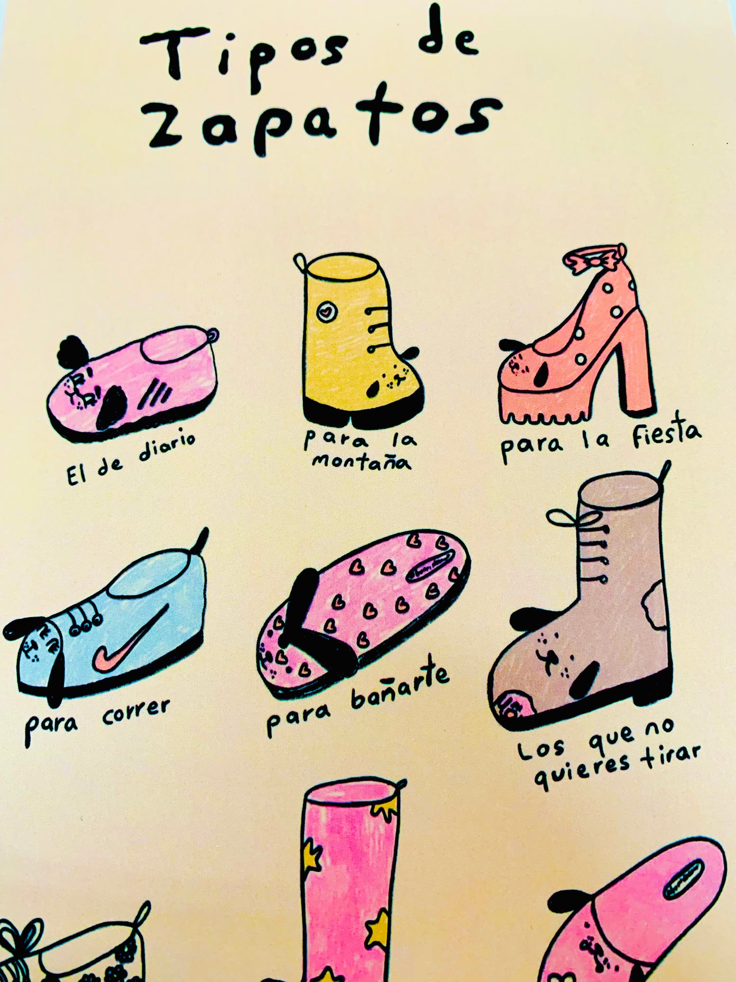 Libreta Aburrida Cosidas " Tipos de Zapatos"