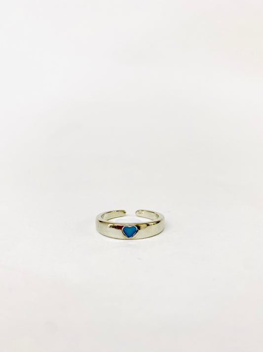 Anillo Corazón Azul