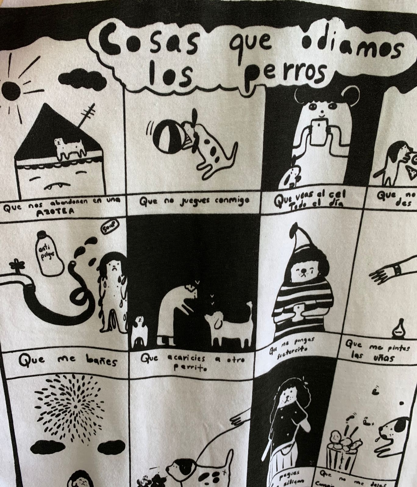 Aburrida Playera “Cosas que odiamos los perros”